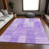 Piper Looms Mayfield Striped AMF686 Lavender Machine Washable Area Rug Lifestyle Image Feature