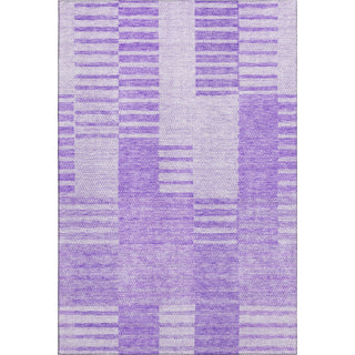 Piper Looms Mayfield Striped AMF686 Lavender Machine Washable Area Rug main image