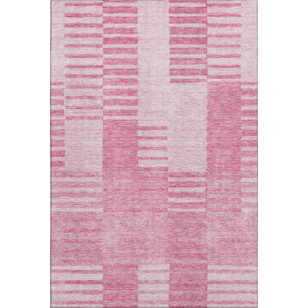 Piper Looms Mayfield Striped AMF686 Pink Machine Washable Area Rug main image