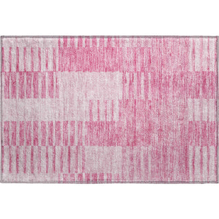 Piper Looms Mayfield Striped AMF686 Pink Machine Washable Area Rug Scatter Main Image