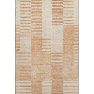 Piper Looms Mayfield Striped AMF686 Salmon Machine Washable Area Rug main image