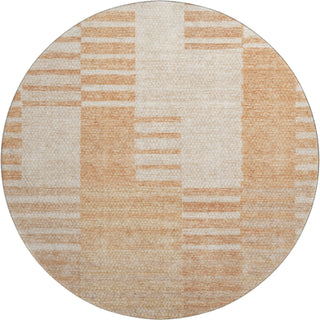 Piper Looms Mayfield Striped AMF686 Salmon Machine Washable Area Rug Round Main Image