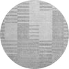 Piper Looms Mayfield Striped AMF686 Silver Machine Washable Area Rug Round Main Image
