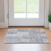 Piper Looms Mayfield Striped AMF686 Silver Machine Washable Area Rug Scatter Lifestyle Image Feature