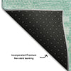 Piper Looms Mayfield Striped AMF686 Teal Machine Washable Area Rug Backing Image