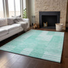 Piper Looms Mayfield Striped AMF686 Teal Machine Washable Area Rug Lifestyle Image Feature