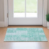 Piper Looms Mayfield Striped AMF686 Teal Machine Washable Area Rug Scatter Lifestyle Image Feature