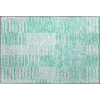 Piper Looms Mayfield Striped AMF686 Teal Machine Washable Area Rug Scatter Main Image