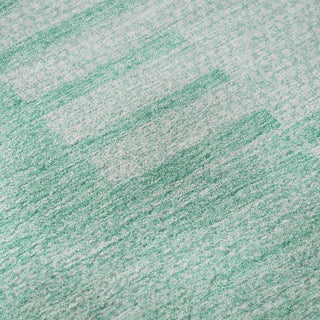 Piper Looms Mayfield Striped AMF686 Teal Machine Washable Area Rug Swatch Image
