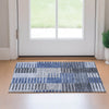 Piper Looms Mayfield Striped AMF687 Blue Machine Washable Area Rug Scatter Lifestyle Image Feature