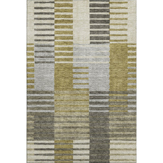 Piper Looms Mayfield Striped AMF687 Brown Machine Washable Area Rug main image