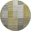 Piper Looms Mayfield Striped AMF687 Brown Machine Washable Area Rug Round Main Image