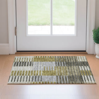 Piper Looms Mayfield Striped AMF687 Brown Machine Washable Area Rug Scatter Lifestyle Image Feature