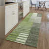 Piper Looms Mayfield Striped AMF687 Green Machine Washable Area Rug Runner Lifestyle Image Feature
