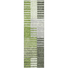 Piper Looms Mayfield Striped AMF687 Green Machine Washable Area Rug Runner Main Image