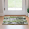 Piper Looms Mayfield Striped AMF687 Green Machine Washable Area Rug Scatter Lifestyle Image Feature