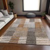 Piper Looms Mayfield Striped AMF687 Paprika Machine Washable Area Rug Lifestyle Image Feature