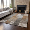 Piper Looms Mayfield Striped AMF687 Paprika Machine Washable Area Rug Lifestyle Image Feature