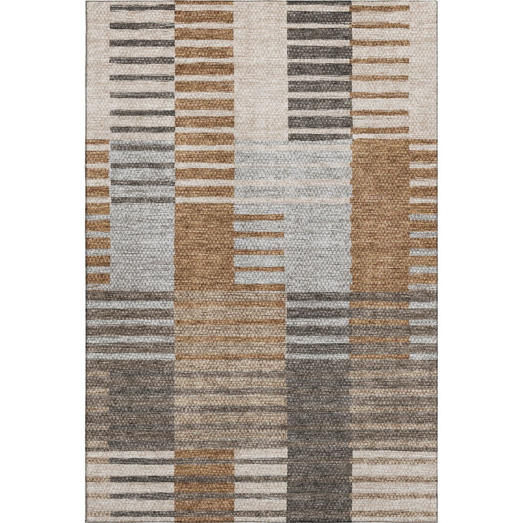 Piper Looms Mayfield Striped AMF687 Paprika Machine Washable Area Rug main image