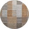 Piper Looms Mayfield Striped AMF687 Paprika Machine Washable Area Rug Round Main Image