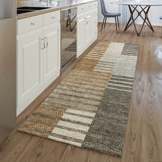 Piper Looms Mayfield Striped AMF687 Paprika Machine Washable Area Rug Runner Lifestyle Image Feature