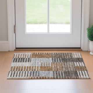 Piper Looms Mayfield Striped AMF687 Paprika Machine Washable Area Rug Scatter Lifestyle Image Feature