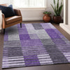 Piper Looms Mayfield Striped AMF687 Purple Machine Washable Area Rug Lifestyle Image Feature