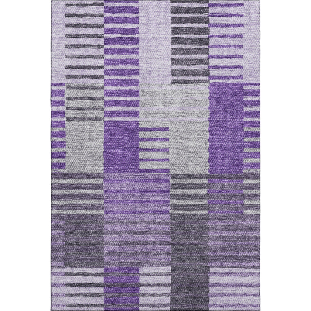 Piper Looms Mayfield Striped AMF687 Purple Machine Washable Area Rug main image