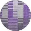 Piper Looms Mayfield Striped AMF687 Purple Machine Washable Area Rug Round Main Image