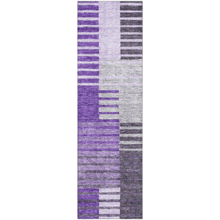 Piper Looms Mayfield Striped AMF687 Purple Machine Washable Area Rug Runner Main Image