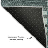Piper Looms Mayfield Striped AMF687 Teal Machine Washable Area Rug Backing Image