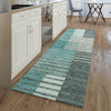 Piper Looms Mayfield Striped AMF687 Teal Machine Washable Area Rug Runner Lifestyle Image Feature