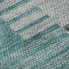 Piper Looms Mayfield Striped AMF687 Teal Machine Washable Area Rug Swatch Image