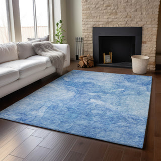 Piper Looms Mayfield Modern AMF688 Blue Machine Washable Area Rug Lifestyle Image Feature