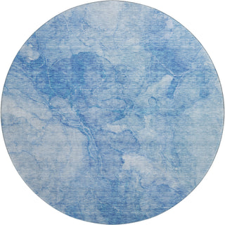 Piper Looms Mayfield Modern AMF688 Blue Machine Washable Area Rug Round Main Image