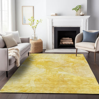 Piper Looms Mayfield Modern AMF688 Gold Machine Washable Area Rug Lifestyle Image Feature
