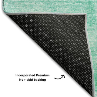 Piper Looms Mayfield Modern AMF688 Teal Machine Washable Area Rug Backing Image
