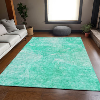 Piper Looms Mayfield Modern AMF688 Teal Machine Washable Area Rug Lifestyle Image Feature