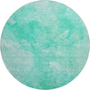 Piper Looms Mayfield Modern AMF688 Teal Machine Washable Area Rug Round Main Image