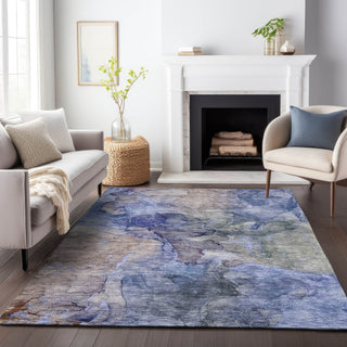 Piper Looms Mayfield Modern AMF689 Blue Machine Washable Area Rug Lifestyle Image Feature