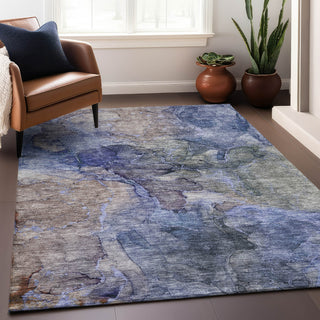 Piper Looms Mayfield Modern AMF689 Blue Machine Washable Area Rug Lifestyle Image Feature