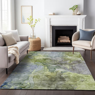 Piper Looms Mayfield Modern AMF689 Olive Machine Washable Area Rug Lifestyle Image Feature