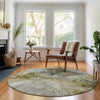 Piper Looms Mayfield Modern AMF689 Taupe Machine Washable Area Rug Round Lifestyle Image Feature