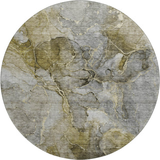 Piper Looms Mayfield Modern AMF689 Taupe Machine Washable Area Rug Round Main Image