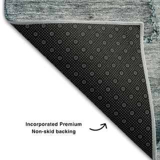 Piper Looms Mayfield Modern AMF689 Teal Machine Washable Area Rug Backing Image