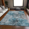 Piper Looms Mayfield Modern AMF689 Teal Machine Washable Area Rug Lifestyle Image Feature