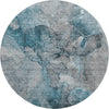 Piper Looms Mayfield Modern AMF689 Teal Machine Washable Area Rug Round Main Image