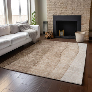 Piper Looms Mayfield Ombre AMF690 Brown Machine Washable Area Rug Lifestyle Image Feature