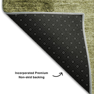 Piper Looms Mayfield Ombre AMF690 Olive Machine Washable Area Rug Backing Image
