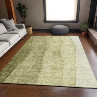 Piper Looms Mayfield Ombre AMF690 Olive Machine Washable Area Rug Lifestyle Image Feature